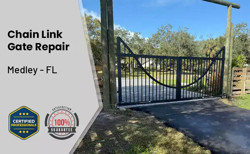 Chain Link Gate Repair Medley - FL 