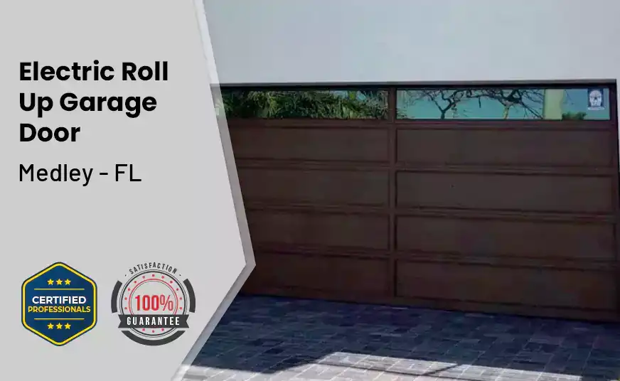 Electric Roll Up Garage Door Medley - FL 