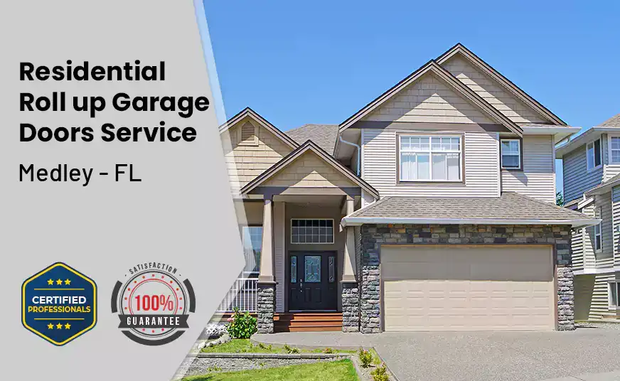 Residential Roll Up Garage Door Medley - FL 